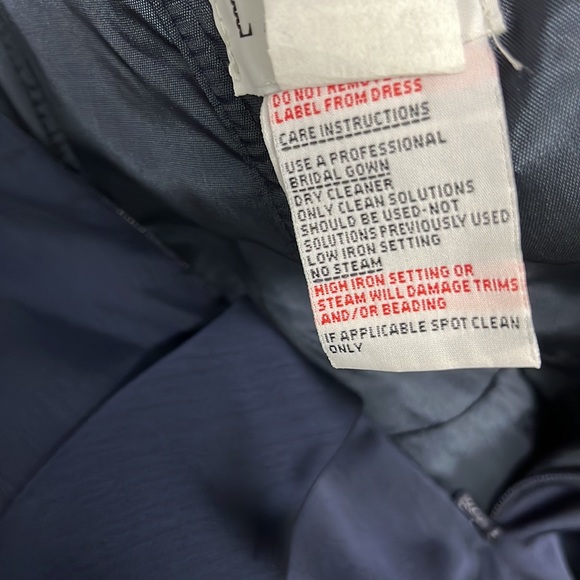 Lazaro Navy Formal Gown. Preowned - Picture 9 of 10